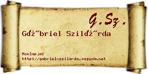 Gábriel Szilárda névjegykártya